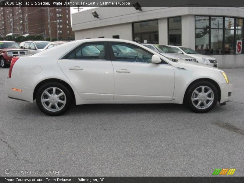 White Diamond Tri-Coat / Cashmere/Cocoa 2008 Cadillac CTS Sedan