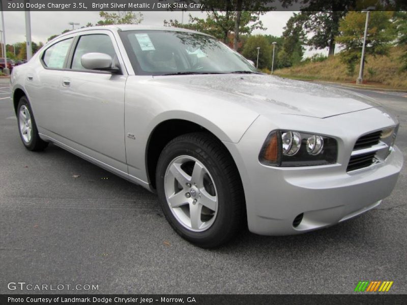 Bright Silver Metallic / Dark Slate Gray 2010 Dodge Charger 3.5L