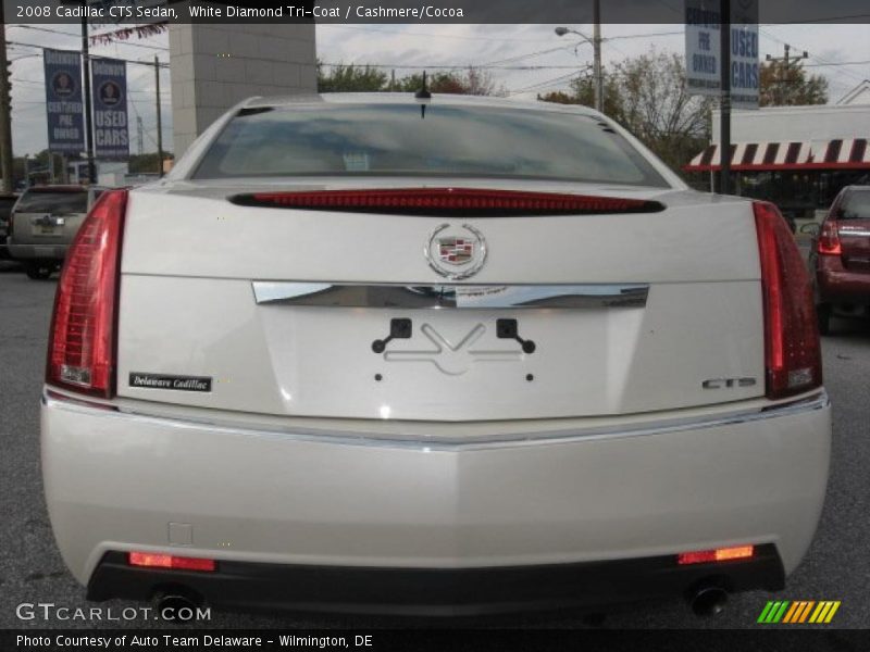 White Diamond Tri-Coat / Cashmere/Cocoa 2008 Cadillac CTS Sedan