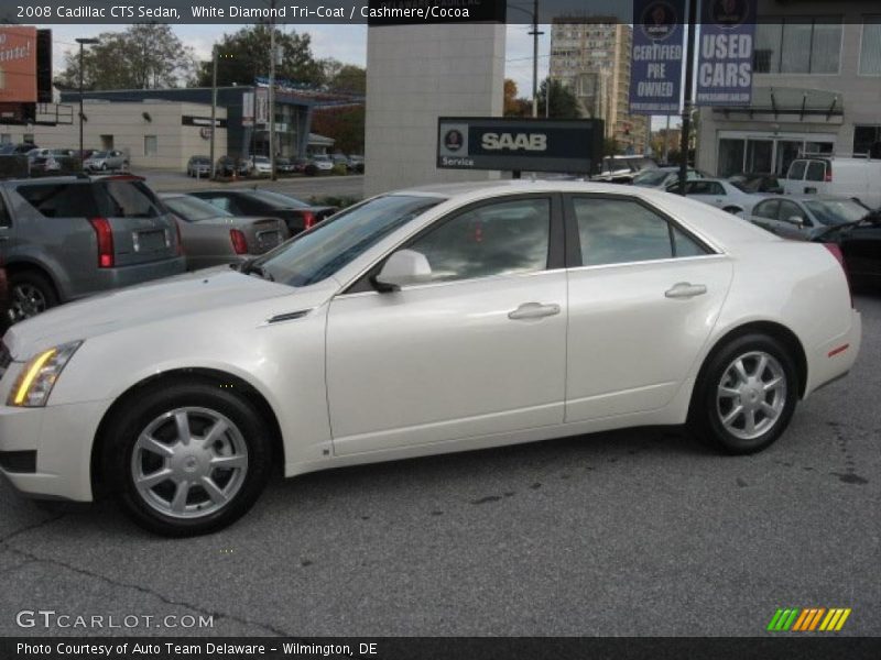 White Diamond Tri-Coat / Cashmere/Cocoa 2008 Cadillac CTS Sedan