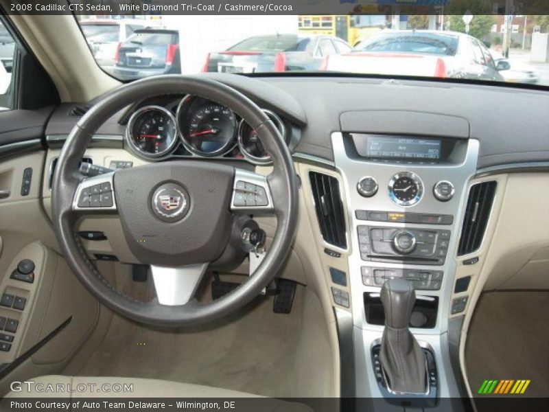 White Diamond Tri-Coat / Cashmere/Cocoa 2008 Cadillac CTS Sedan