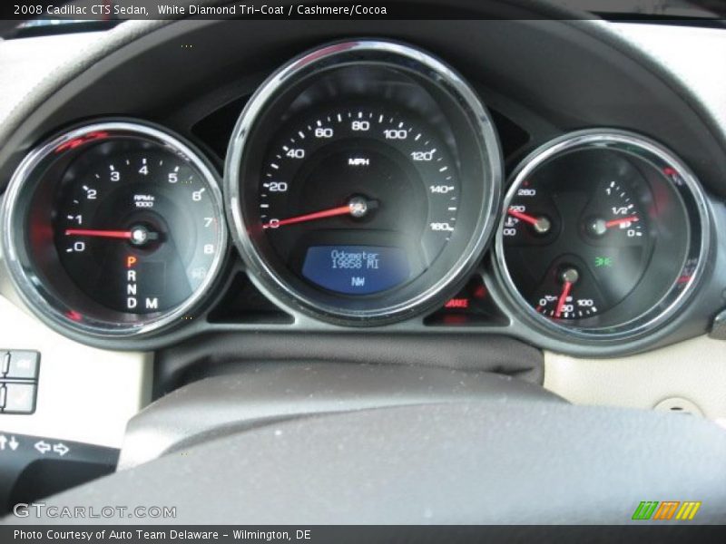 White Diamond Tri-Coat / Cashmere/Cocoa 2008 Cadillac CTS Sedan