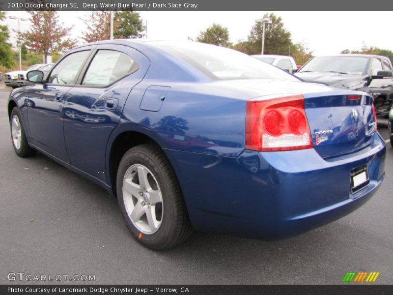 Deep Water Blue Pearl / Dark Slate Gray 2010 Dodge Charger SE