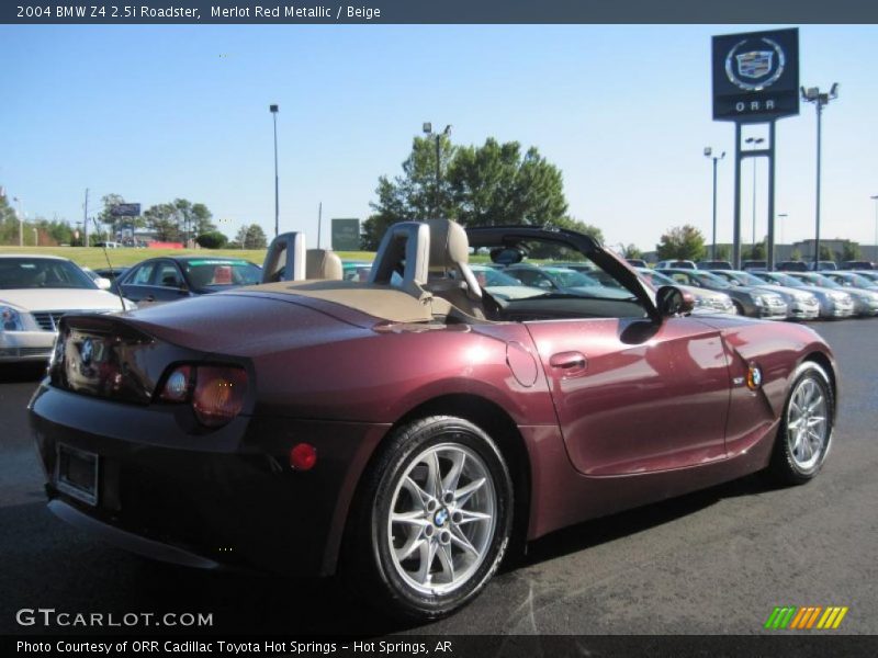 Merlot Red Metallic / Beige 2004 BMW Z4 2.5i Roadster