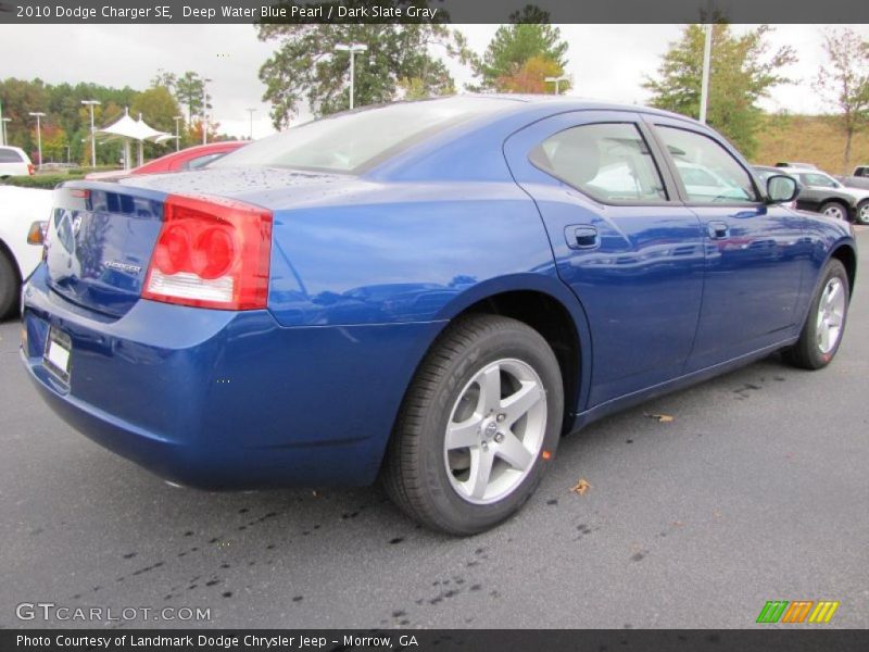 Deep Water Blue Pearl / Dark Slate Gray 2010 Dodge Charger SE