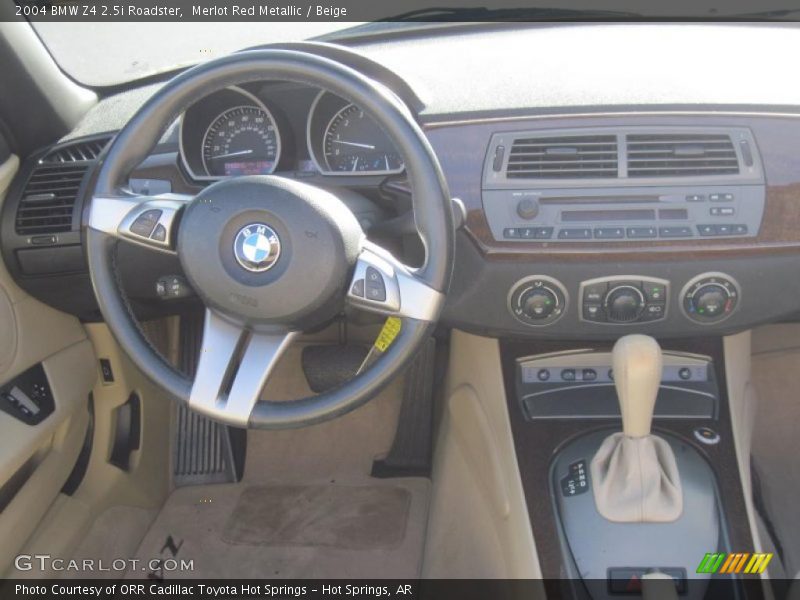 Merlot Red Metallic / Beige 2004 BMW Z4 2.5i Roadster