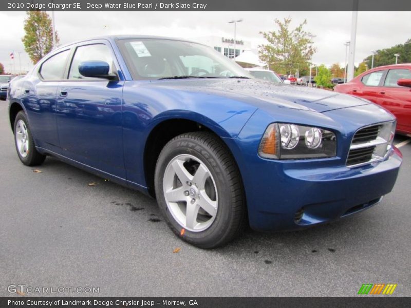 Deep Water Blue Pearl / Dark Slate Gray 2010 Dodge Charger SE