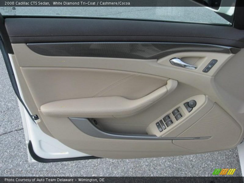 White Diamond Tri-Coat / Cashmere/Cocoa 2008 Cadillac CTS Sedan