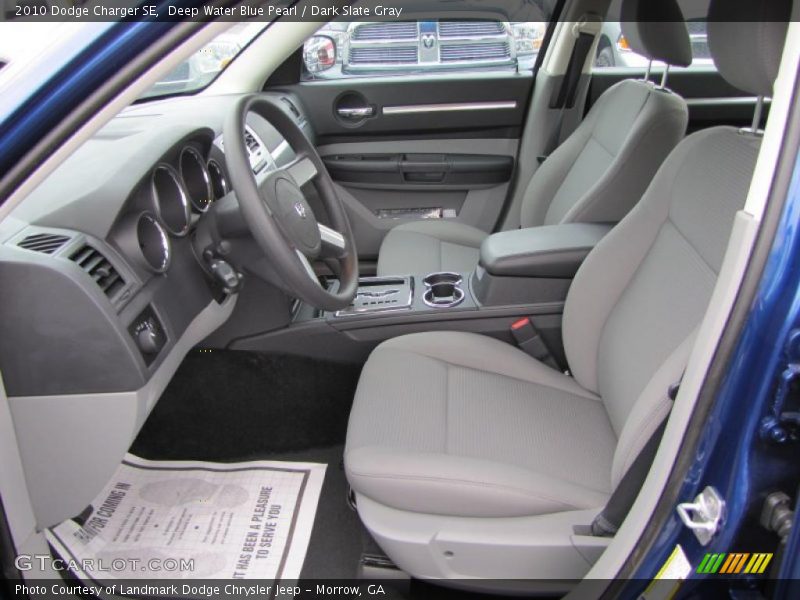 Deep Water Blue Pearl / Dark Slate Gray 2010 Dodge Charger SE
