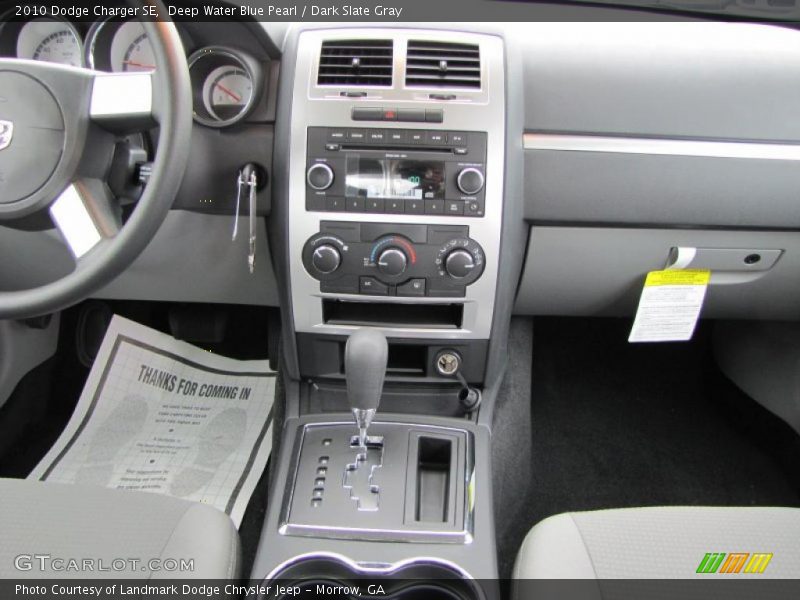 Deep Water Blue Pearl / Dark Slate Gray 2010 Dodge Charger SE