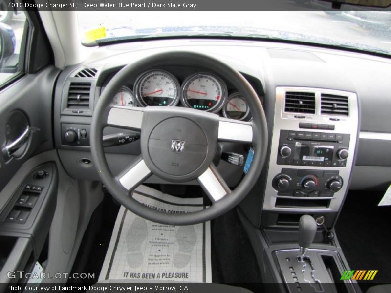 Deep Water Blue Pearl / Dark Slate Gray 2010 Dodge Charger SE