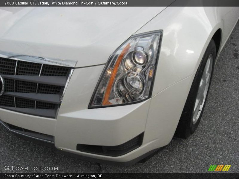 White Diamond Tri-Coat / Cashmere/Cocoa 2008 Cadillac CTS Sedan