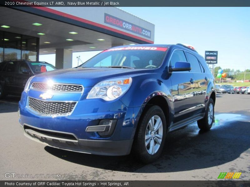 Navy Blue Metallic / Jet Black 2010 Chevrolet Equinox LT AWD