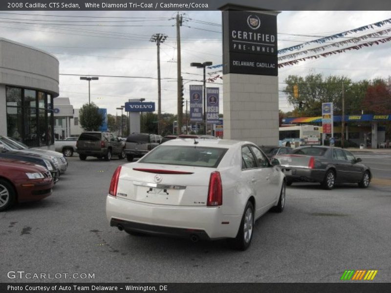 White Diamond Tri-Coat / Cashmere/Cocoa 2008 Cadillac CTS Sedan