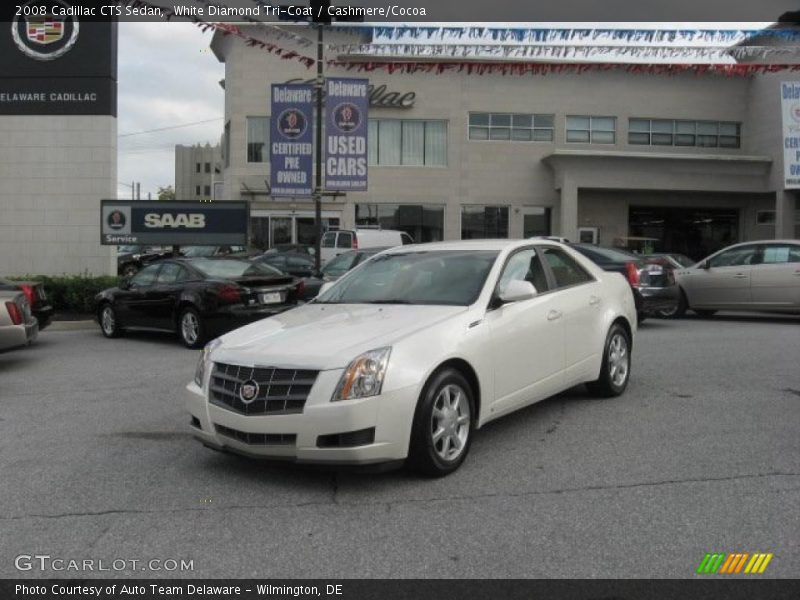 White Diamond Tri-Coat / Cashmere/Cocoa 2008 Cadillac CTS Sedan