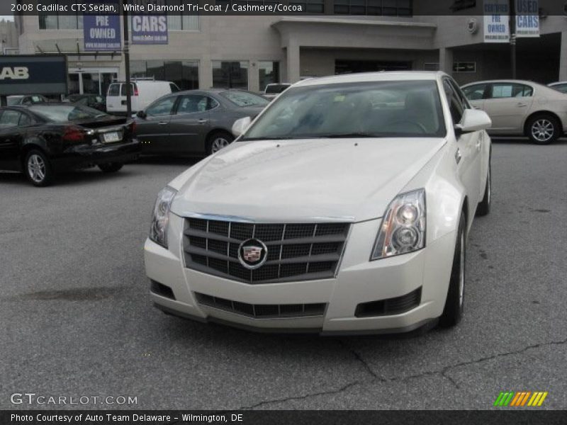 White Diamond Tri-Coat / Cashmere/Cocoa 2008 Cadillac CTS Sedan