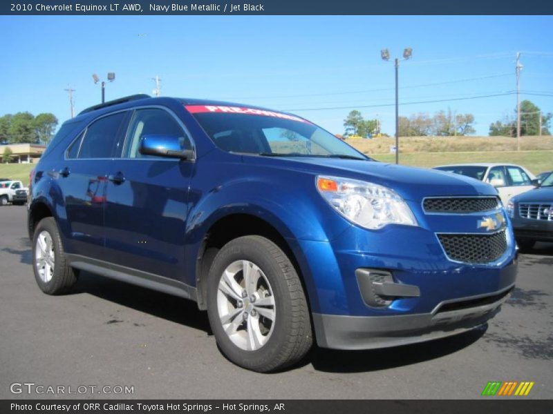 Navy Blue Metallic / Jet Black 2010 Chevrolet Equinox LT AWD