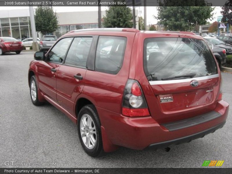 Garnet Red Pearl / Anthracite Black 2008 Subaru Forester 2.5 X Sports