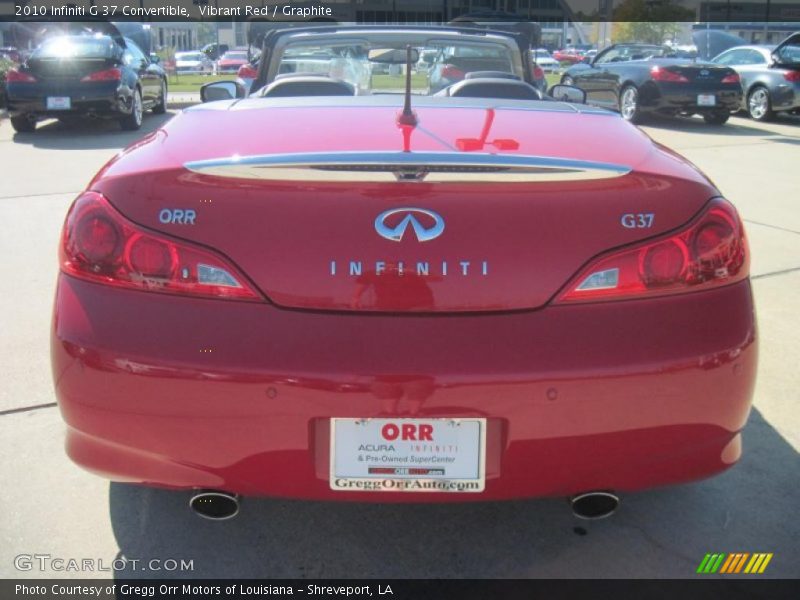 Vibrant Red / Graphite 2010 Infiniti G 37 Convertible