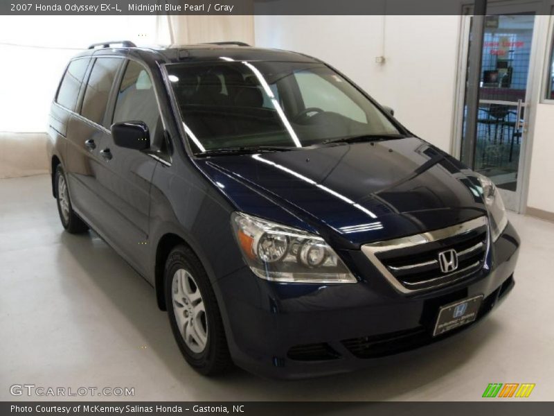 Midnight Blue Pearl / Gray 2007 Honda Odyssey EX-L