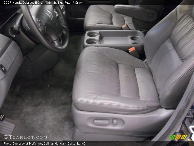 Midnight Blue Pearl / Gray 2007 Honda Odyssey EX-L