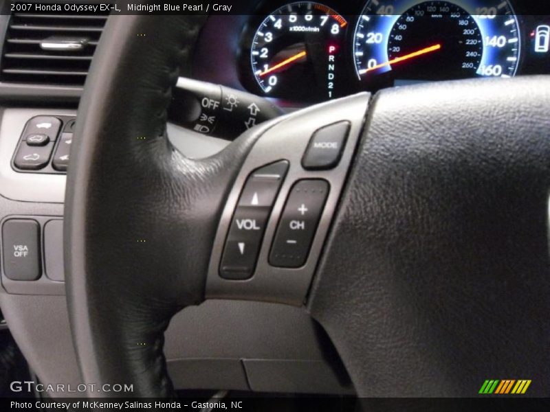 Midnight Blue Pearl / Gray 2007 Honda Odyssey EX-L