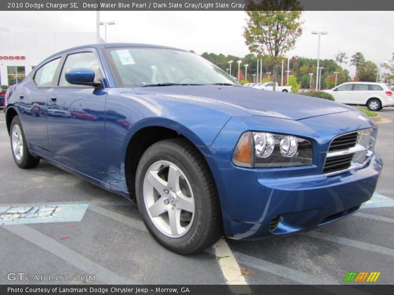 Deep Water Blue Pearl / Dark Slate Gray/Light Slate Gray 2010 Dodge Charger SE