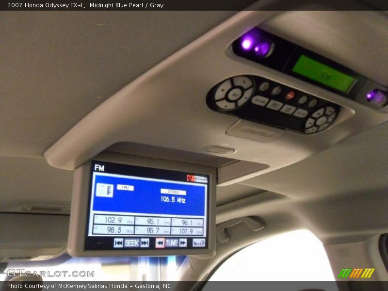 Midnight Blue Pearl / Gray 2007 Honda Odyssey EX-L