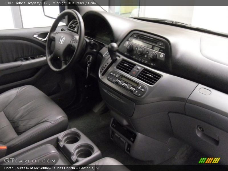 Midnight Blue Pearl / Gray 2007 Honda Odyssey EX-L