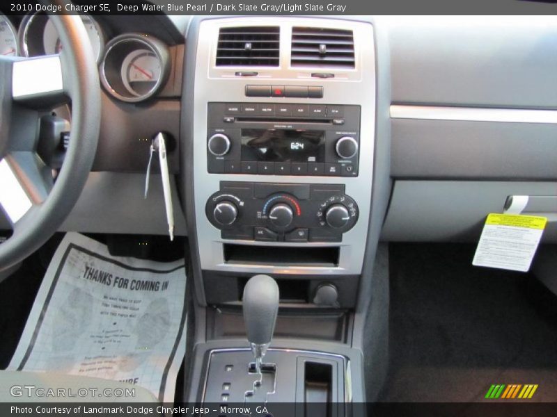 Deep Water Blue Pearl / Dark Slate Gray/Light Slate Gray 2010 Dodge Charger SE