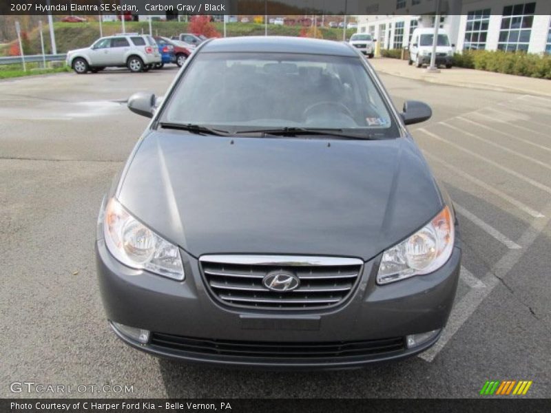 Carbon Gray / Black 2007 Hyundai Elantra SE Sedan