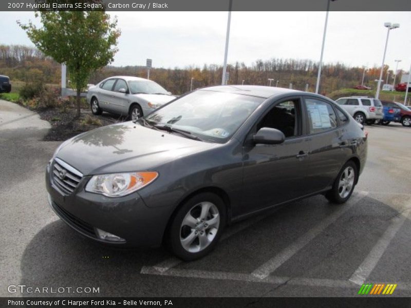 Carbon Gray / Black 2007 Hyundai Elantra SE Sedan