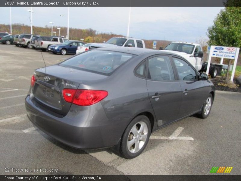 Carbon Gray / Black 2007 Hyundai Elantra SE Sedan