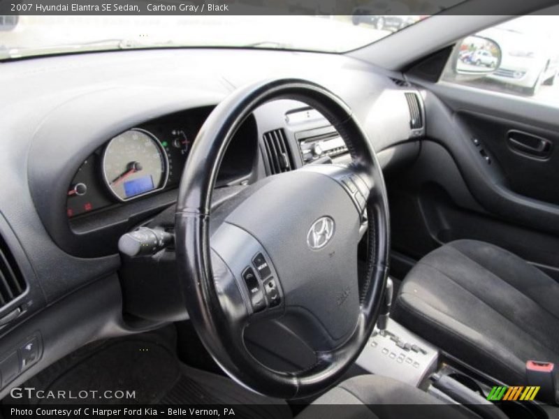 2007 Elantra SE Sedan Black Interior