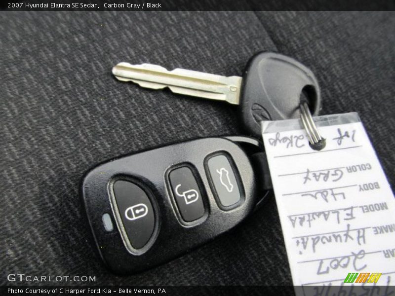Carbon Gray / Black 2007 Hyundai Elantra SE Sedan