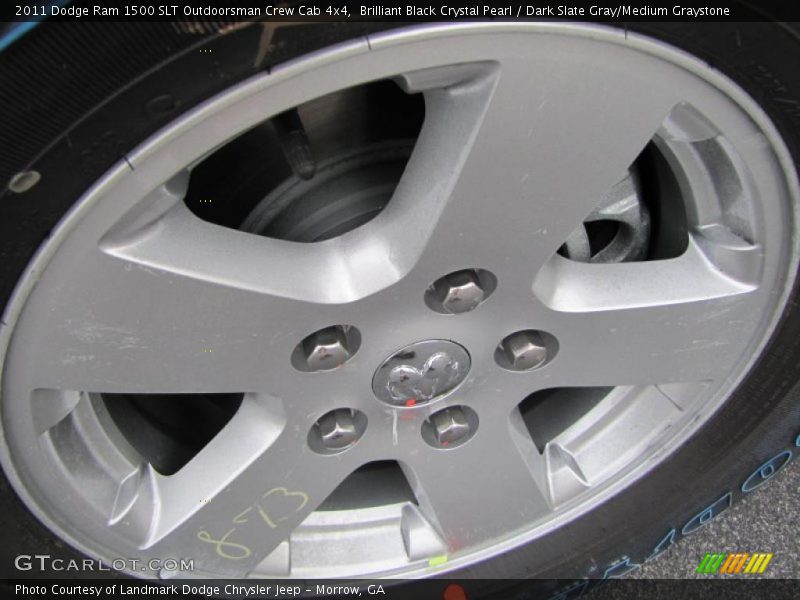Brilliant Black Crystal Pearl / Dark Slate Gray/Medium Graystone 2011 Dodge Ram 1500 SLT Outdoorsman Crew Cab 4x4