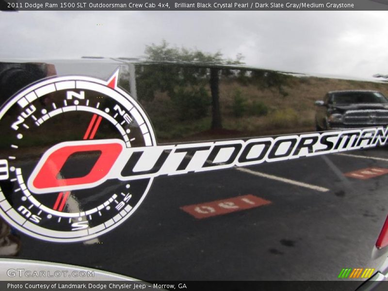Brilliant Black Crystal Pearl / Dark Slate Gray/Medium Graystone 2011 Dodge Ram 1500 SLT Outdoorsman Crew Cab 4x4