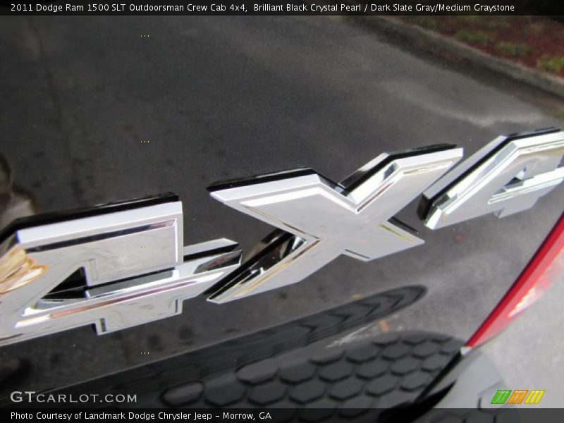 Brilliant Black Crystal Pearl / Dark Slate Gray/Medium Graystone 2011 Dodge Ram 1500 SLT Outdoorsman Crew Cab 4x4