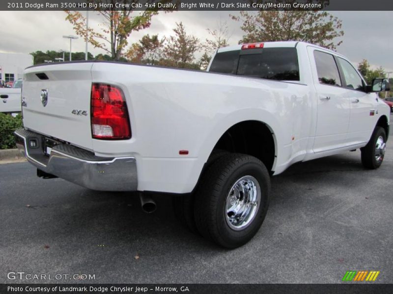 Bright White / Dark Slate Gray/Medium Graystone 2011 Dodge Ram 3500 HD Big Horn Crew Cab 4x4 Dually