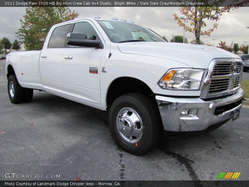 Front 3/4 View of 2011 Ram 3500 HD Big Horn Crew Cab 4x4 Dually