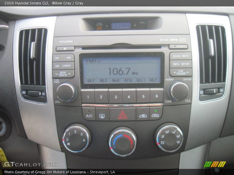 Willow Gray / Gray 2009 Hyundai Sonata GLS