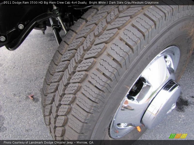 Bright White / Dark Slate Gray/Medium Graystone 2011 Dodge Ram 3500 HD Big Horn Crew Cab 4x4 Dually