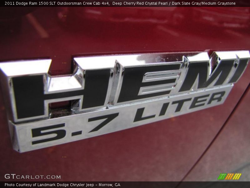 Deep Cherry Red Crystal Pearl / Dark Slate Gray/Medium Graystone 2011 Dodge Ram 1500 SLT Outdoorsman Crew Cab 4x4