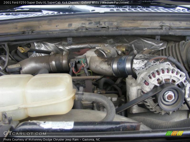 Oxford White / Medium Parchment 2001 Ford F250 Super Duty XL SuperCab 4x4 Chassis