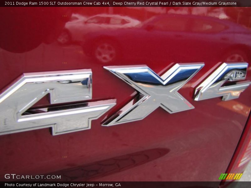 Deep Cherry Red Crystal Pearl / Dark Slate Gray/Medium Graystone 2011 Dodge Ram 1500 SLT Outdoorsman Crew Cab 4x4