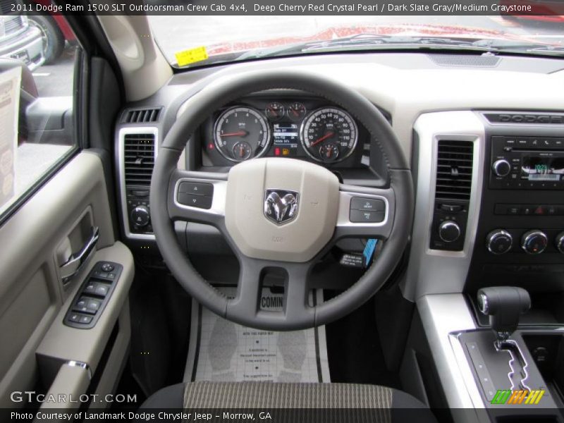 Deep Cherry Red Crystal Pearl / Dark Slate Gray/Medium Graystone 2011 Dodge Ram 1500 SLT Outdoorsman Crew Cab 4x4