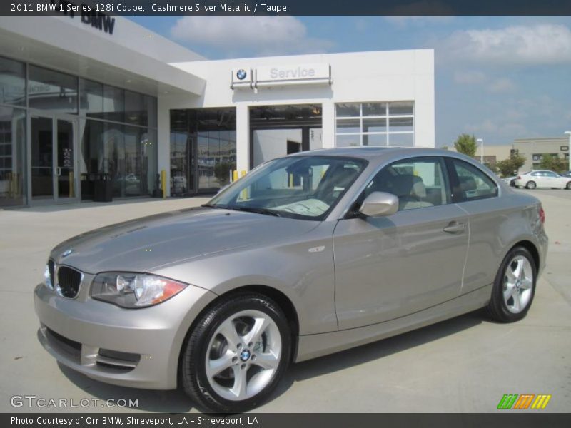 Cashmere Silver Metallic / Taupe 2011 BMW 1 Series 128i Coupe