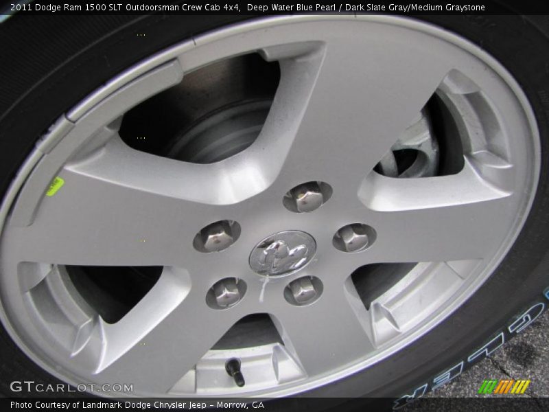 Deep Water Blue Pearl / Dark Slate Gray/Medium Graystone 2011 Dodge Ram 1500 SLT Outdoorsman Crew Cab 4x4