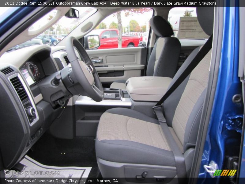 Deep Water Blue Pearl / Dark Slate Gray/Medium Graystone 2011 Dodge Ram 1500 SLT Outdoorsman Crew Cab 4x4