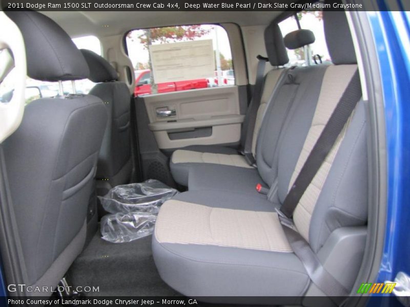 Deep Water Blue Pearl / Dark Slate Gray/Medium Graystone 2011 Dodge Ram 1500 SLT Outdoorsman Crew Cab 4x4